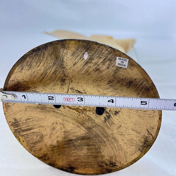 Vintage 5” Natural Mango Wood Angel w/Gold Star and Wings Figurine Christmas - Picture 11 of 12